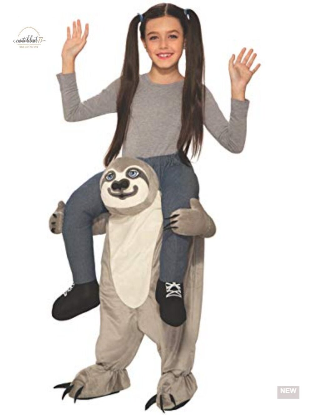 Rubies Sloth Ride On Costume Kids Unisex Standard Microfiber Halloween